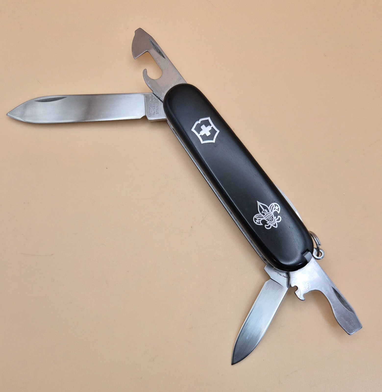 Victorinox TINKER BSA Boy Scouts Swiss Army Knife w/inlaid Emblem Good Condition