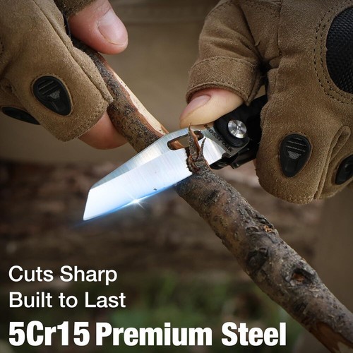 Mossy Oak 12 in 1 Pocket Multitool Knife with G10 Handle EDC Multi Tool Knife US
