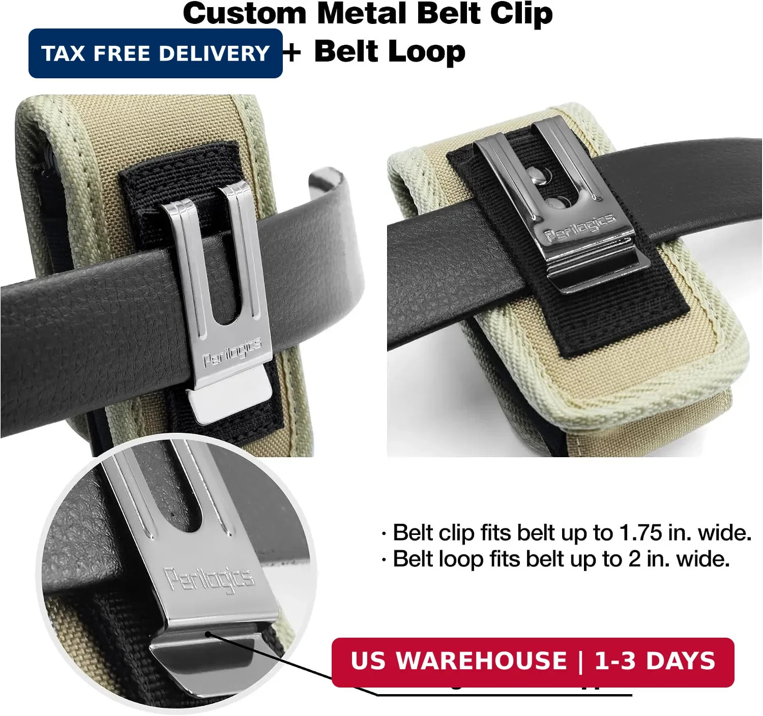 Perilogics Magnetic Tool Sheath for Leatherman – Nylon Belt Pouch Fits Wave Plus