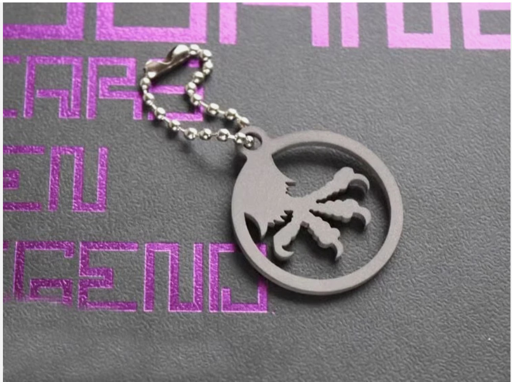 TC4 Titanium Alloy Keychain Necklace PIN Pendant EDC Backpack Decorative Tool