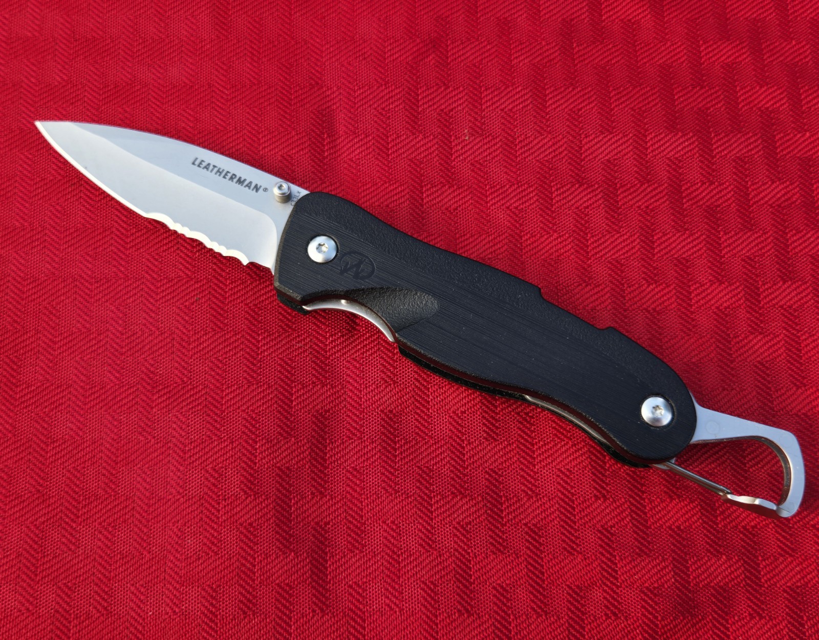 Leatherman Crater C33LX Folding Liner Lock Pocket Knife Carabiner Tool EXC