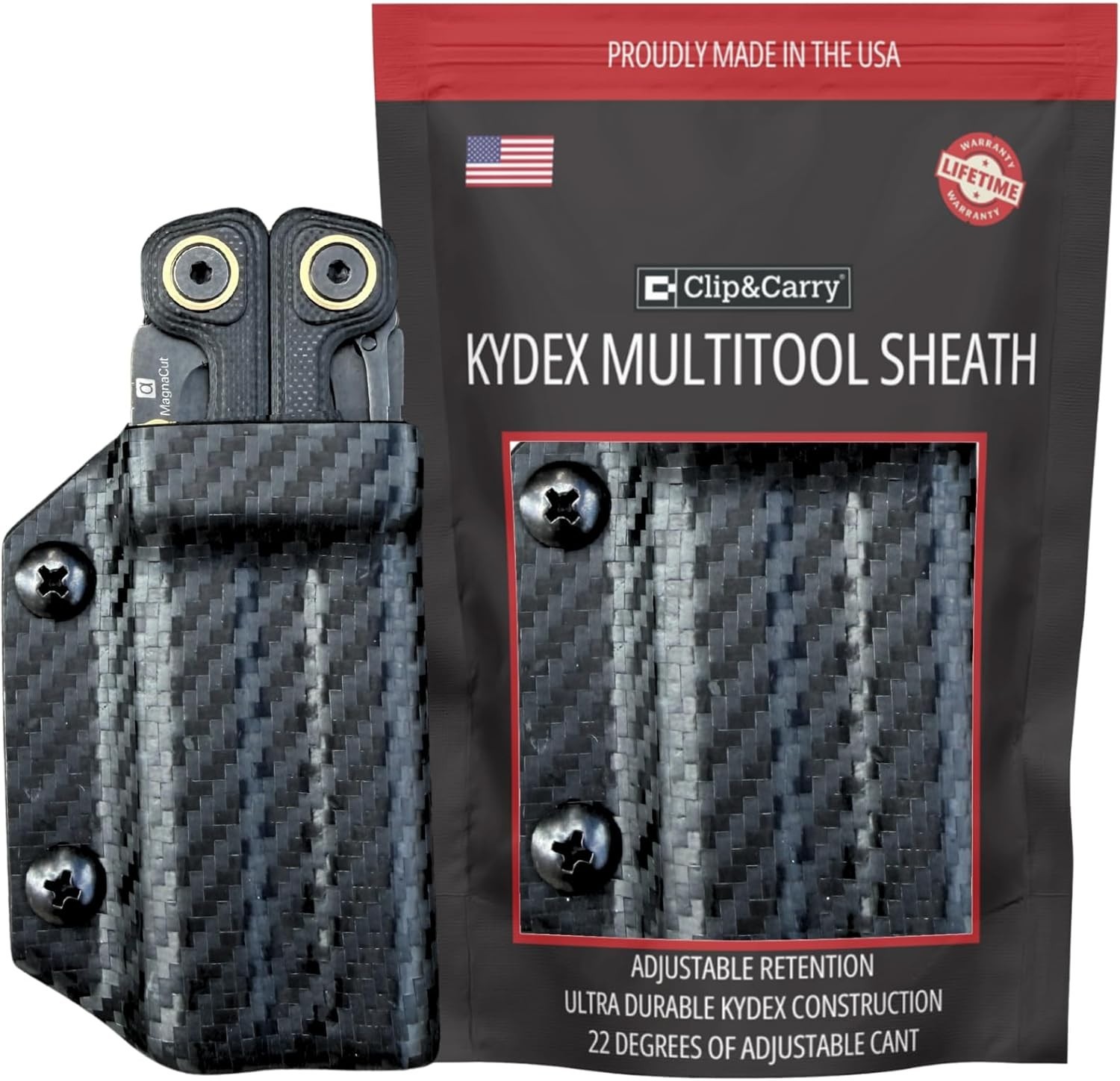 Kydex Multitool Sheath for LEATHERMAN Wave Alpha – Made in USA – Multi Tool S…