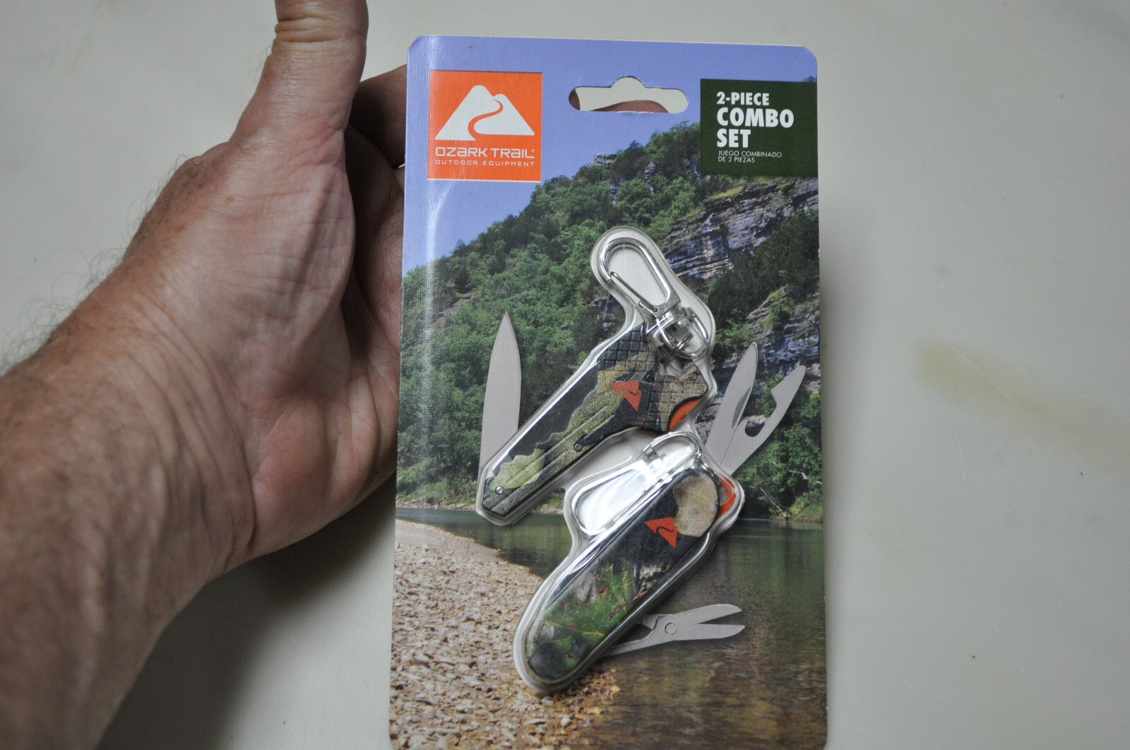 NEW Ozark Trail Combo Set Camo Multi-Tool-Knife And Key-Knife W/ Keyring Set