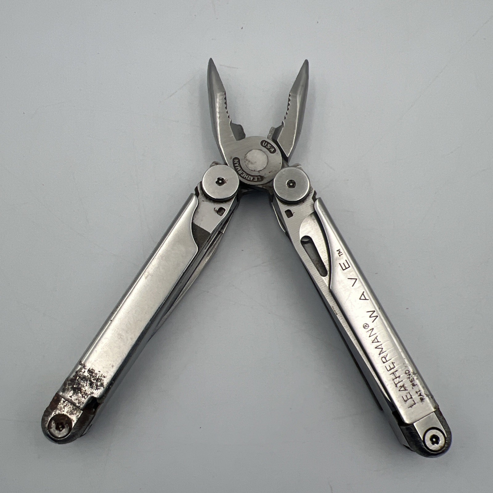 Vintage LEATHERMAN WAVE Pat.Pending Original Multi Tool with leather sheath