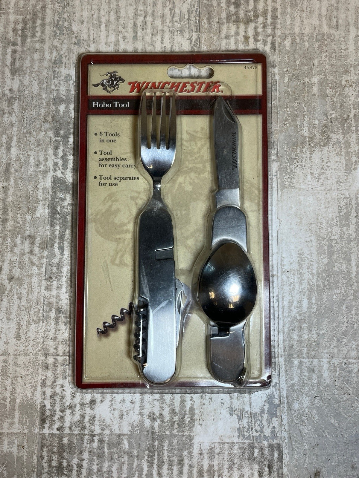 Winchester Model 45878W Hobo Tool Multi Use Camping Scout Knife 7 Tools in one