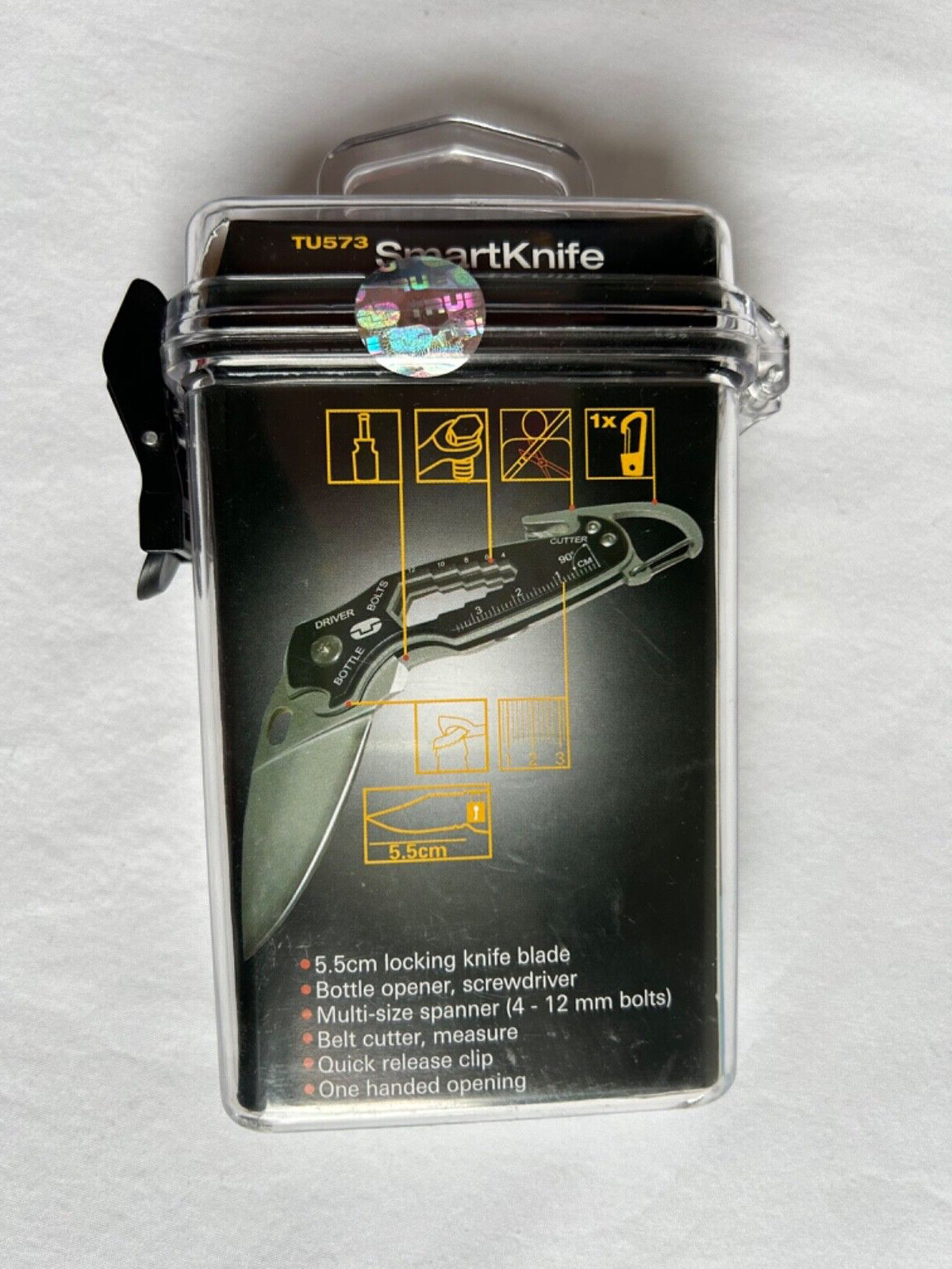 True Utility Smart Pocket Knife 11-in-1 Multi Tool With Weatherproof Case Clip