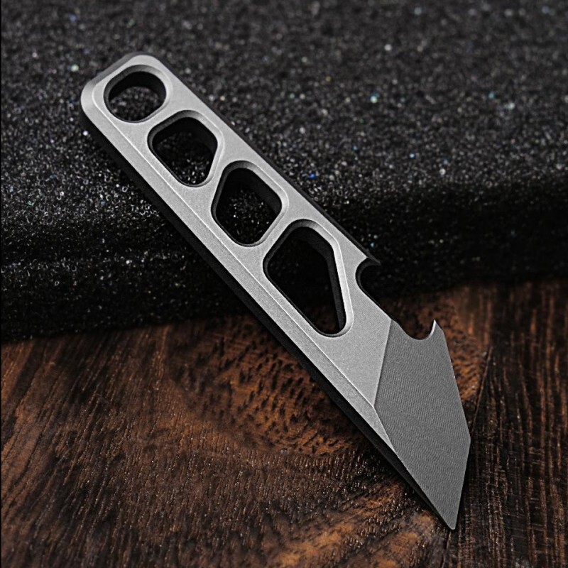Mini Titanium Pry Bar Crowbar Bottle Opener Portable Keychain EDC Multi Tools