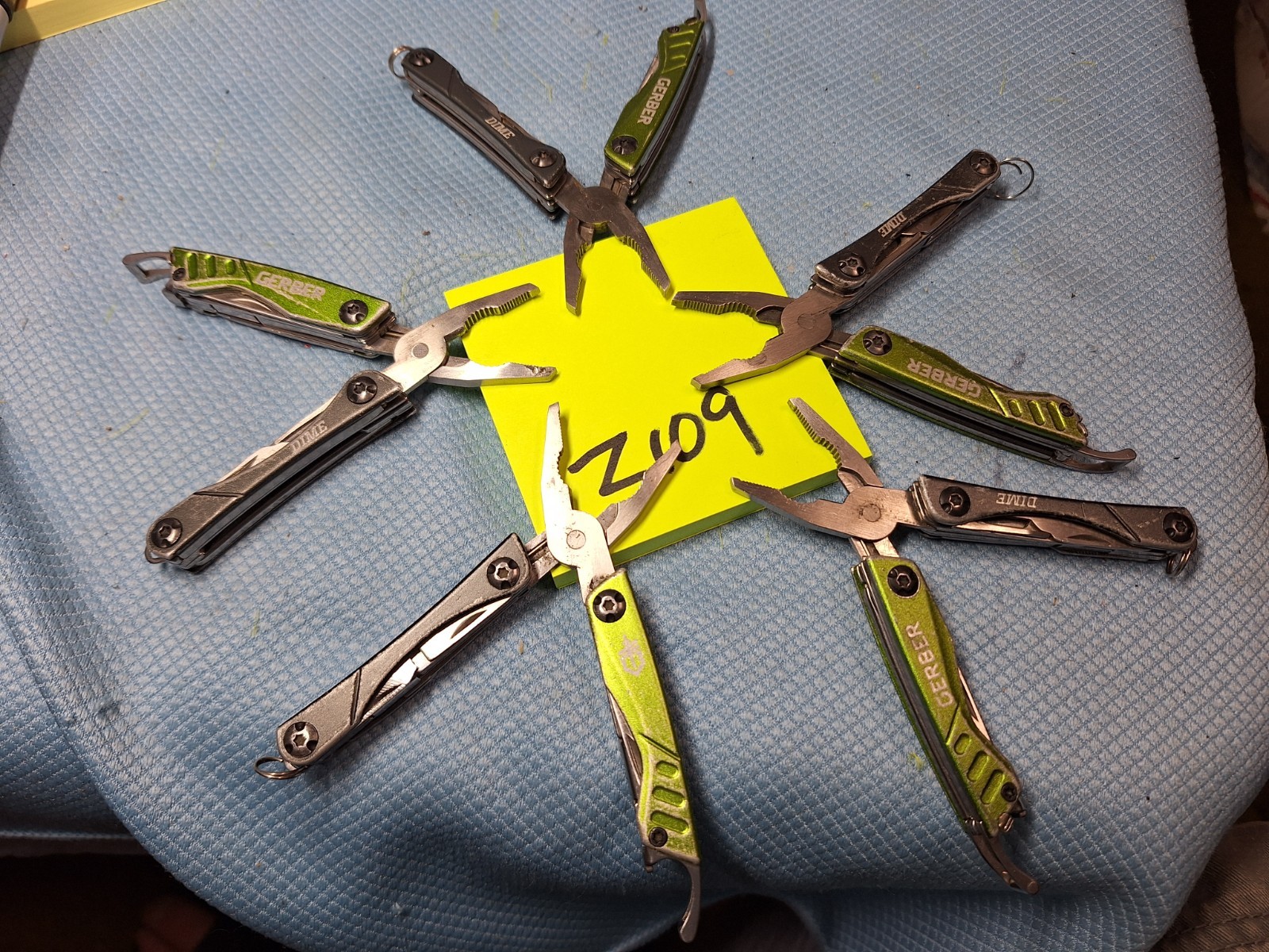 5 Gerber Dime Multi Tool Knife Green LOC Z109