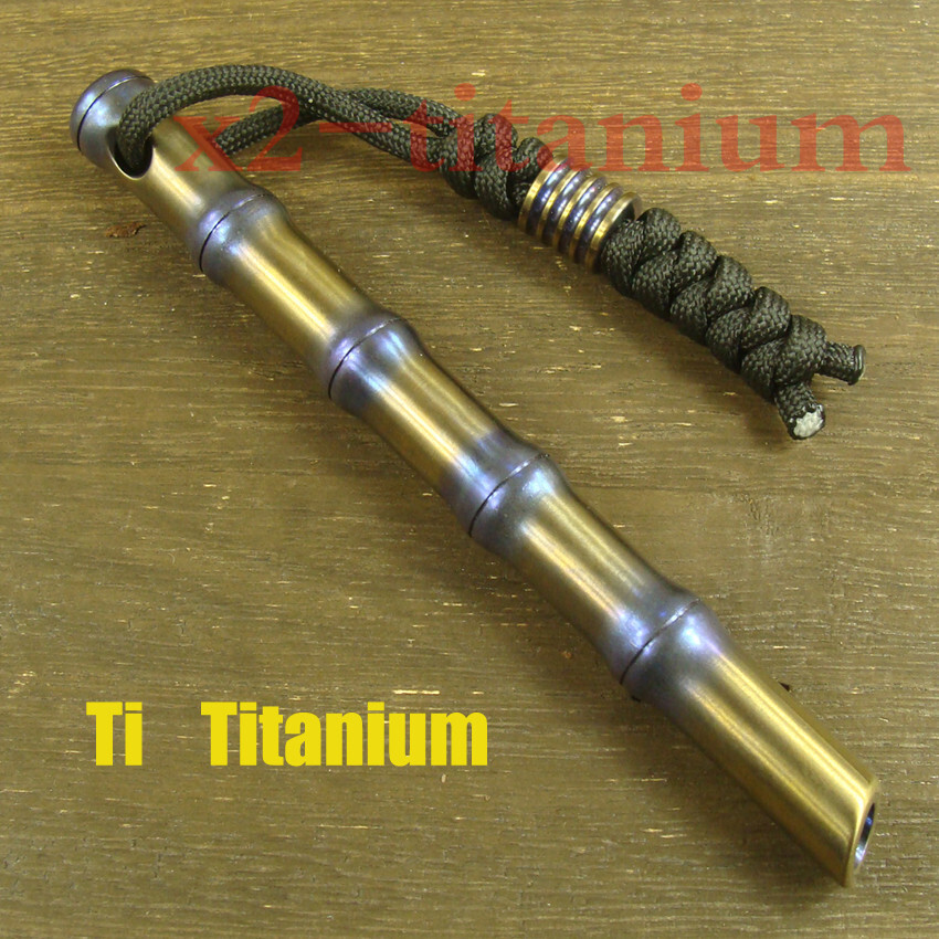 Titanium Blue/Brown EDC Pocket cool stick tool Lanyard bead anti-allergy XH450B