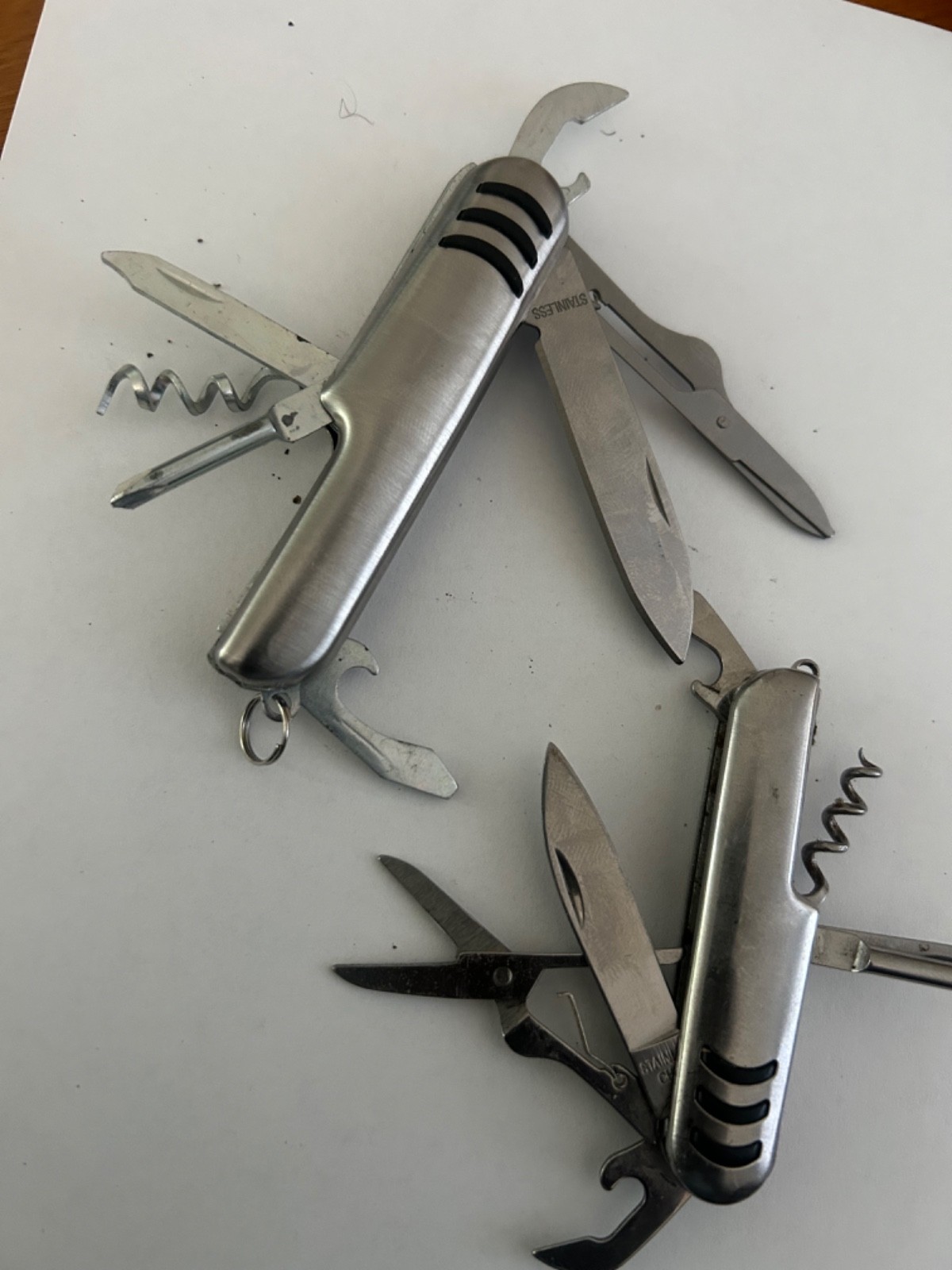 pair o 8IN1 MULTI USE KNIFE EDC HIKING SPORT CAMPING BOY SCOUT TOOL BENCH POCKET