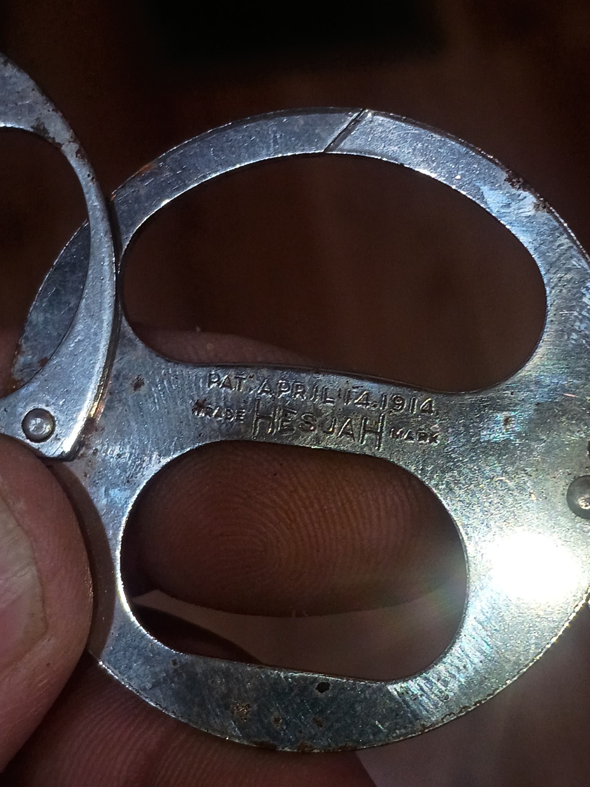 Antique Hesuah Folding Multi Tool Scissors Germany Pat: 1914 Puzzle Magic Disc.
