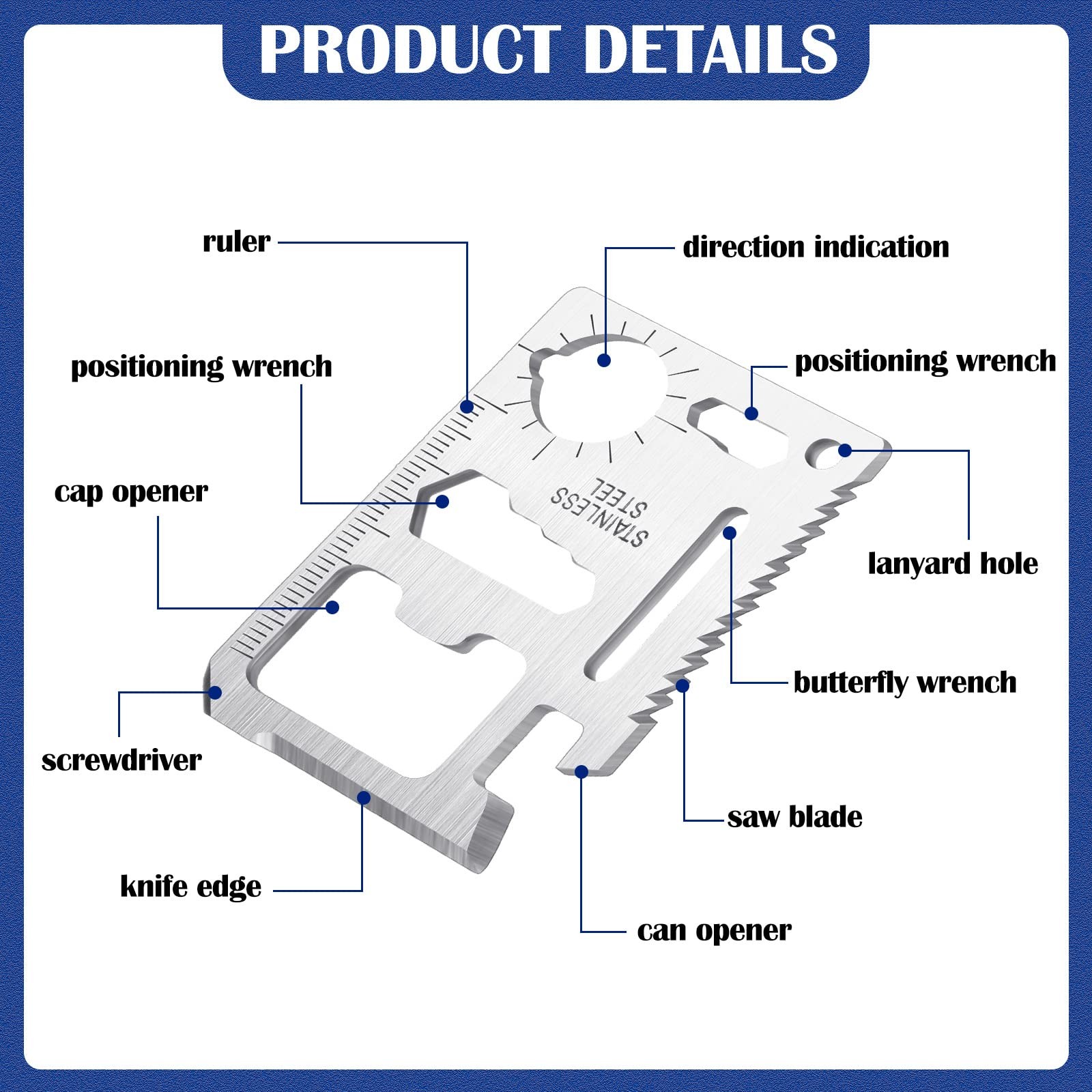 36 PCS Multitool Pen Gift Bulk For Men 6 in 1 Tool Stainless Steel Color