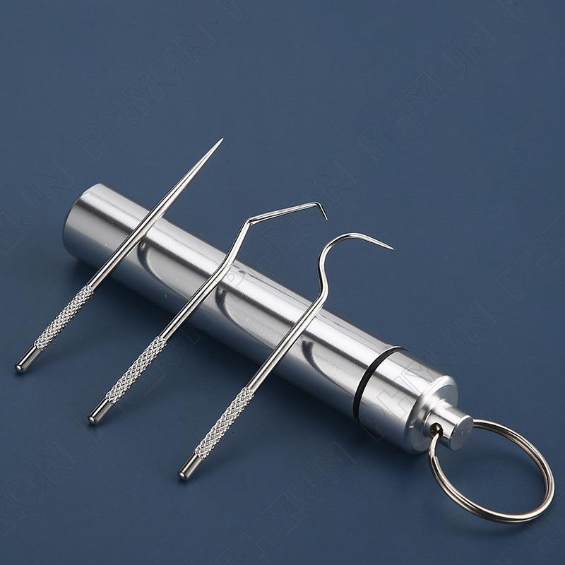 8 Pcs Stainless Steel Toothpicks Pocket Set Reusable Portable Metal Toothpicks