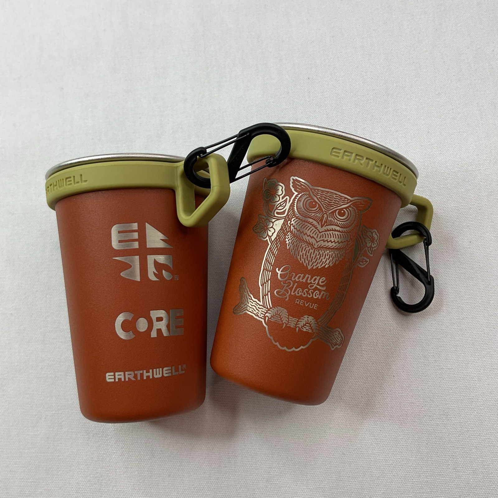 Earthwell Camp Cup 16oz Stainless Camping Sierra Red Music Festival Lot Of 2