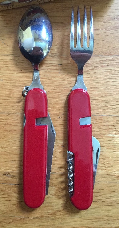 COME-A-PART STAINLESS STEEL CAMPING KNIFE 6 PIECE UTILITY MADE IN JAPAN