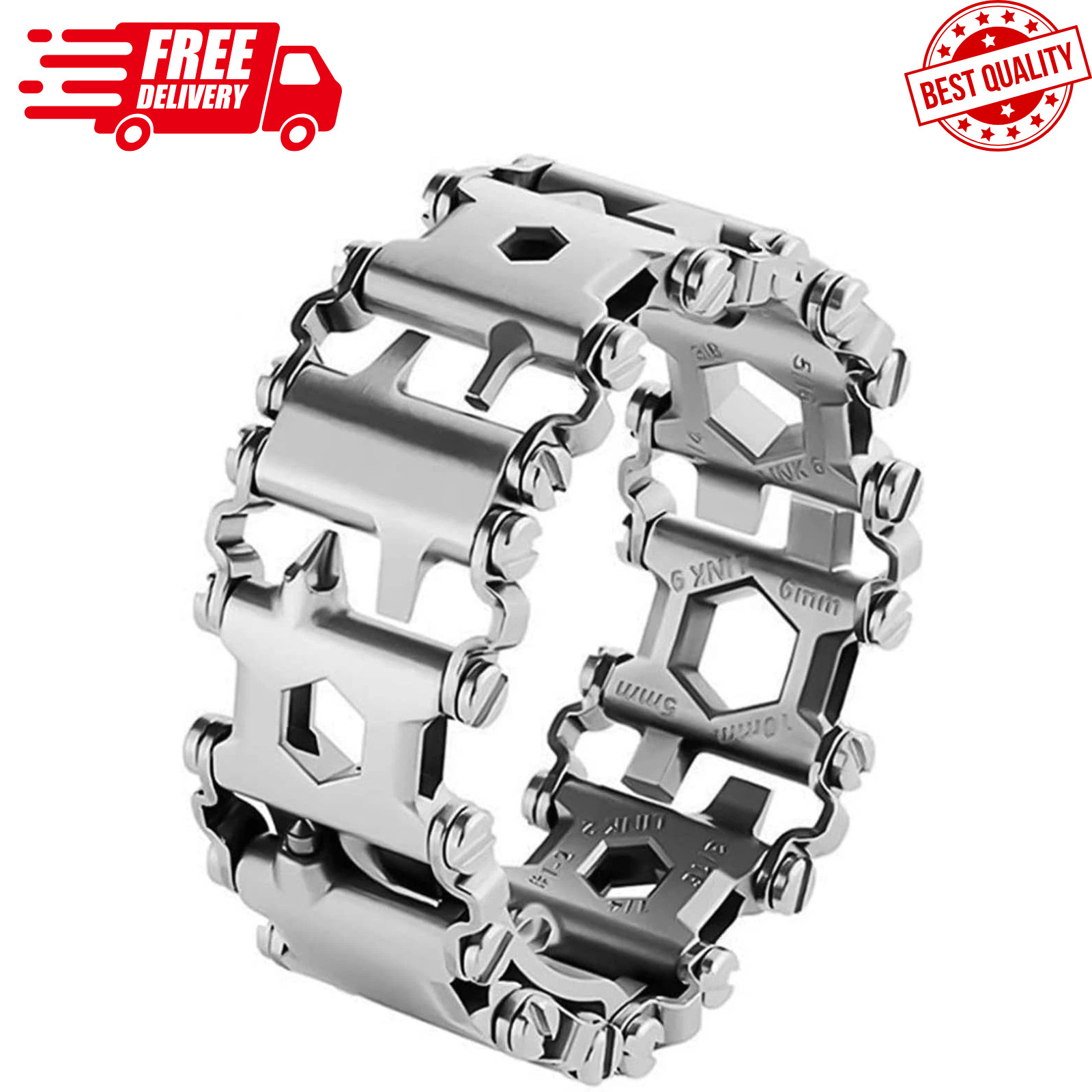 Multitool Bracelet 29 in 1 22Cm Stainless Steel Outdoor Travel Men Watch Strap