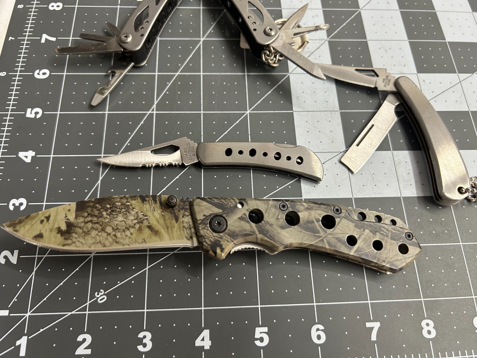 New 4-pack lot Stainless Steel Multi Tool Knife Outdoor Folding Pocket Pliers