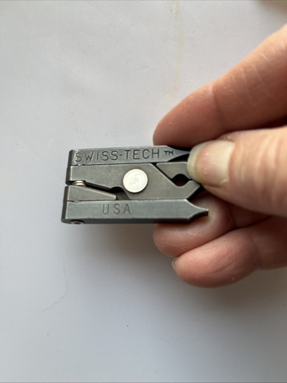 Vtg Swiss-Tech Micro 5-in-1 Folding Tool W Orig Box Flat Phillips Pliers New?