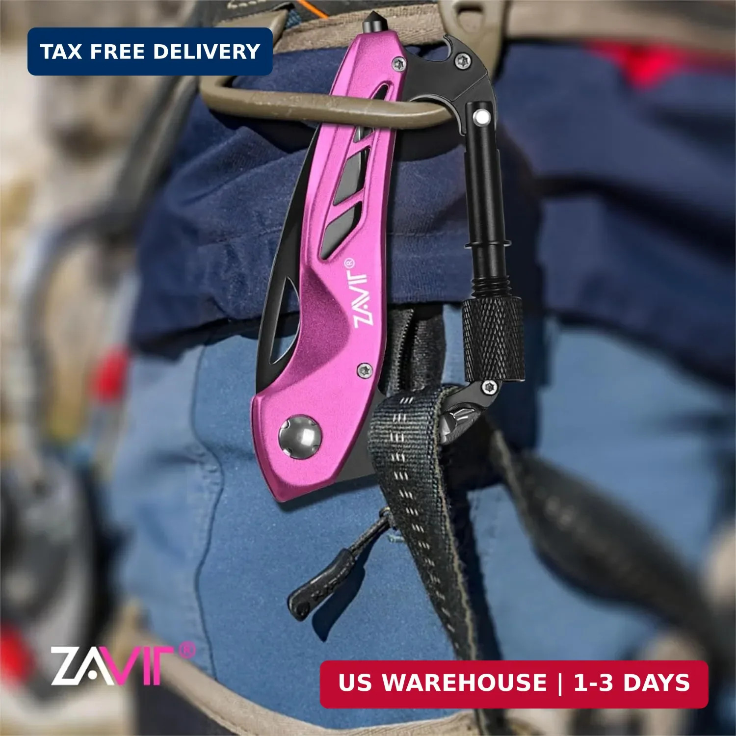 Multitool with Pocket Knife for Women, EDC Keychain Box Cutter with Window Break