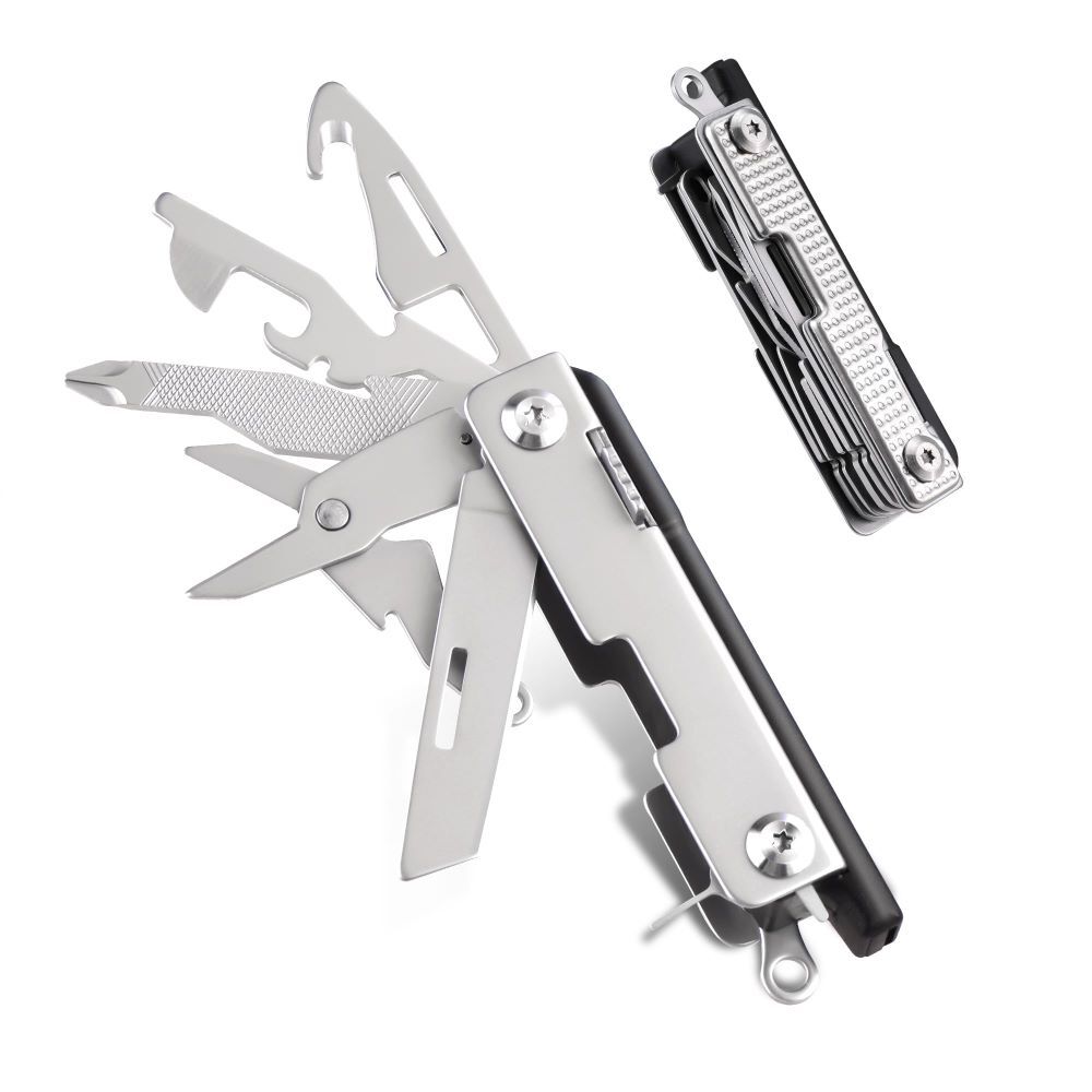 Mossy Oak 12-in-1 Keychain Multitool Knife Scissors Screwdriver Opener & Whistle