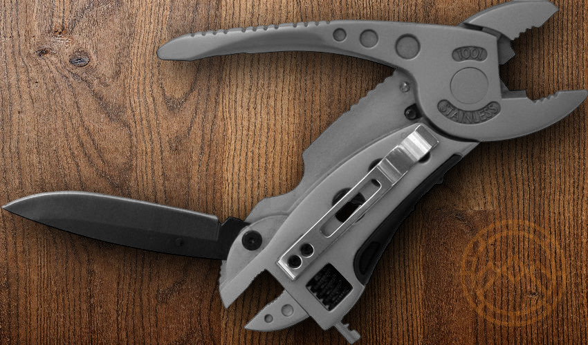 Cattleman Ranch Hand Multi Tool Cast Stainless Steel w/ 6 Functions 4 ¾” Long.