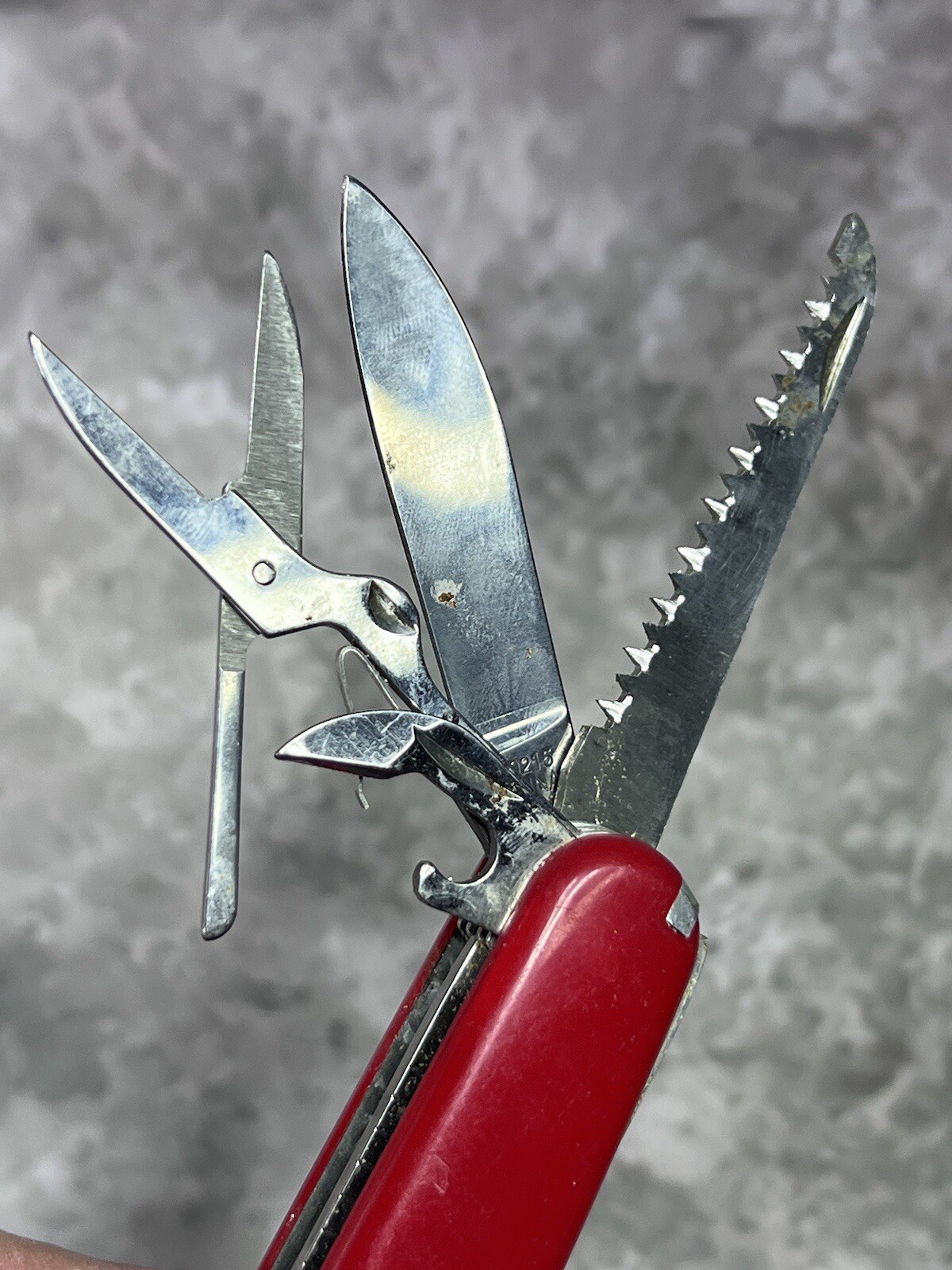 Red Multi Tool Pocket Tactical Camping Folding Army Knife #1701
