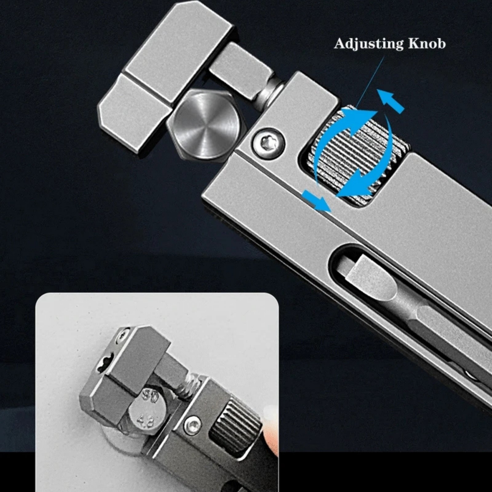 Titanium Alloy Multi-Tool Adjustable Wrench EDC Pocket Tool with Screwdriver