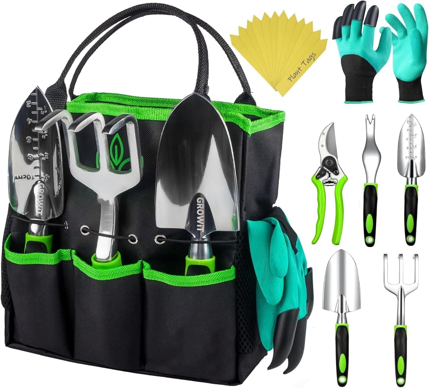 GROWIT Heavy Duty Gardening Tools – 23-Piece Gardening Gifts for Women, Men, Mom