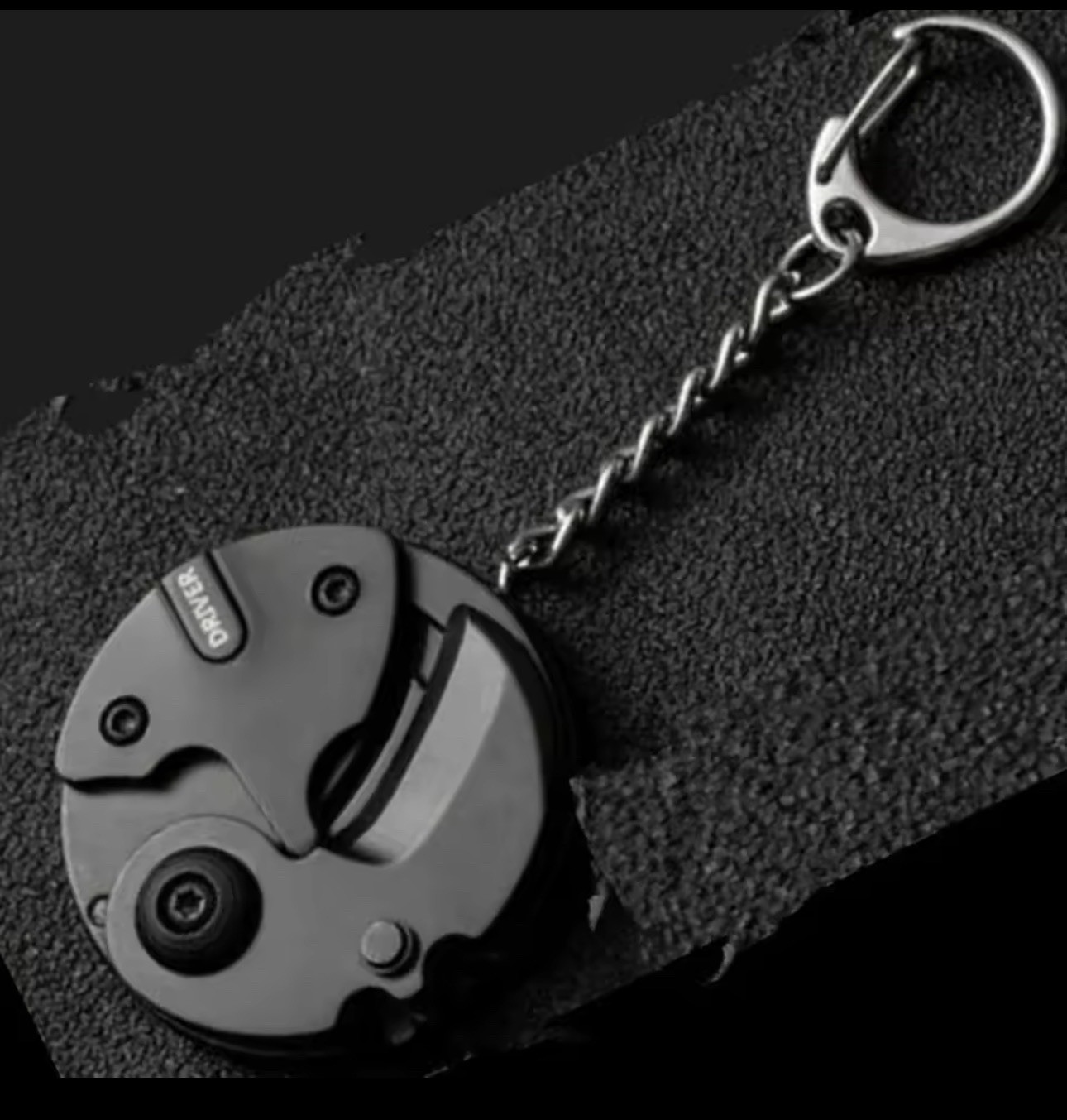 Multifunction Keychain Screwdriver Hex Coin Folding EDC Tool Mini Knife