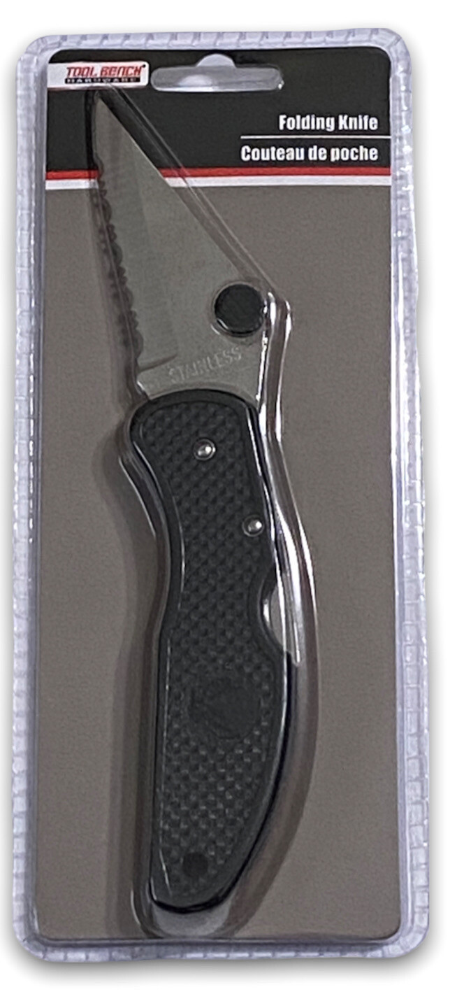 Tool Bench Hardware Serrated Lock Back Folding Knife NEW IN PACKAGE🔪