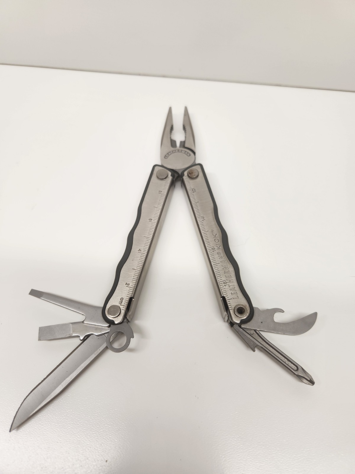 Leatherman Kick Stainless Steel Multi-Tool with Black Sheath Retired Very Good