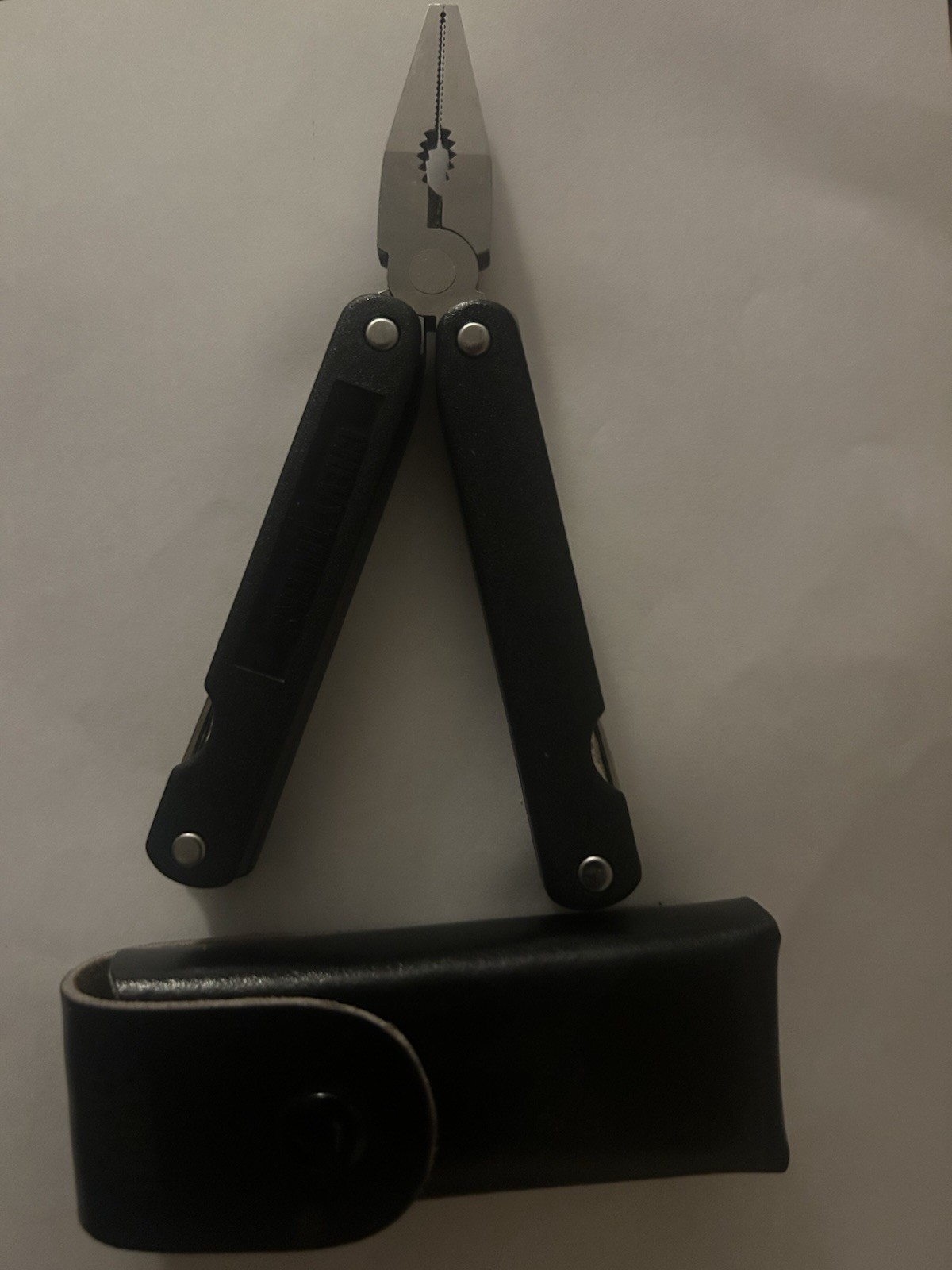 Chevy Trucks Folding Multi-Tool Pliers & Knife, Straight Edge, Black Sheath