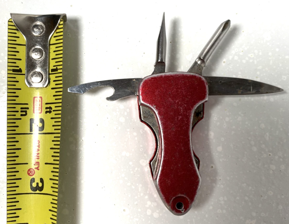 Snap-On multi tool function tool flashlight knife red bottle opener