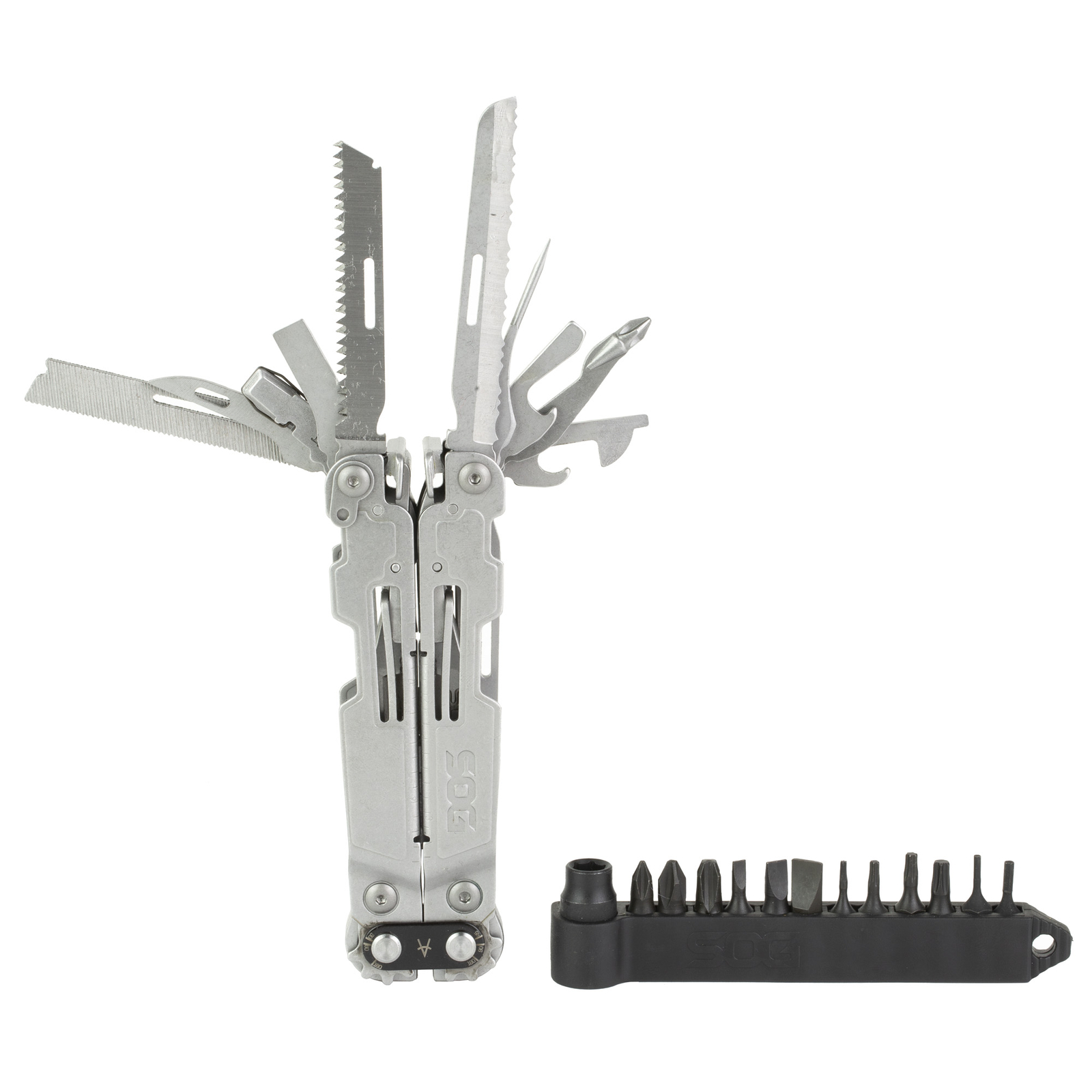 SOG PowerAccess Deluxe Multi-Tool 21 Tools Stone Wash Finish 420 Stainless Steel