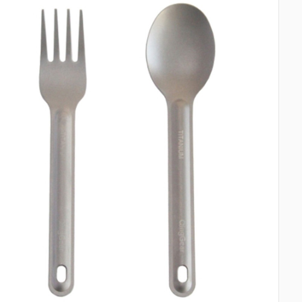 Pure Titanium Tableware Spoon Fork Portable Camping Outdoor EDC Multi Tools