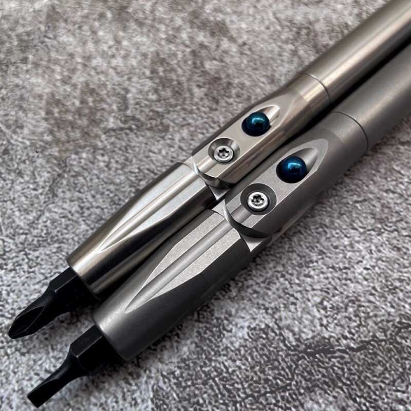 Titanium Folding Screwdriver Cross Slotted Bit EDC Multi Tools Fidget Spinner