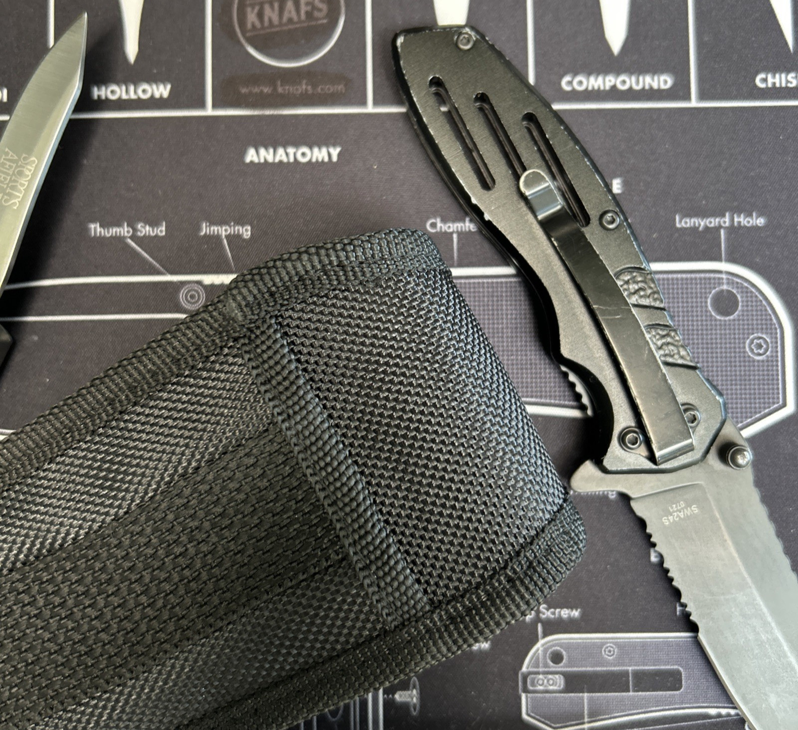 Multi Tool Pliers & Pocketknife Lot of 2 Stainless W/Sheat Camping EDC VGUC