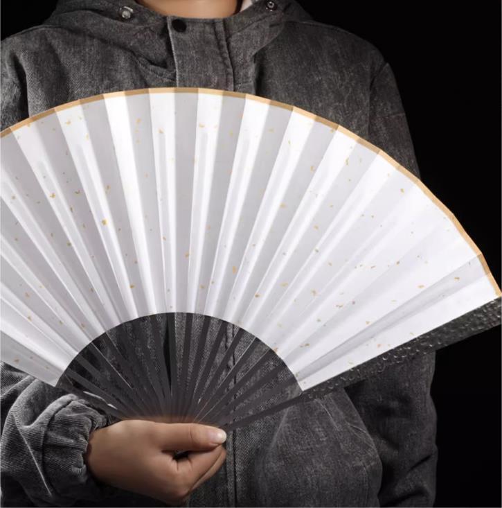 Titanium Alloy Folding Fan Chinese Style 9 Inch Men’s Kung Fu Tai Chi Fan