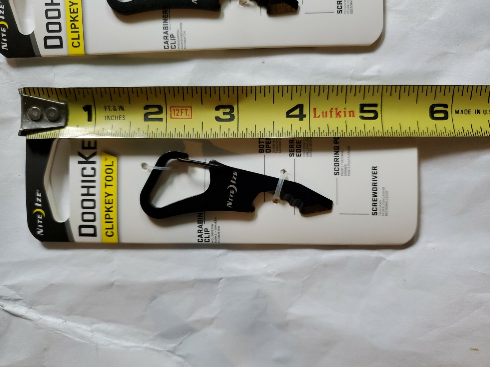 New 4 Pack Nite Ize DoohicKey Clipkey Black Durable Stainless Steel Tool Travel