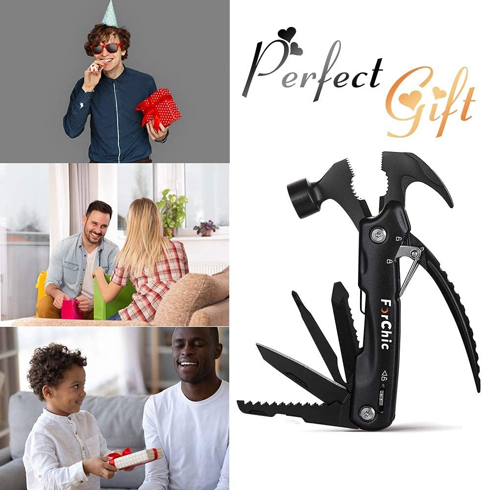 12 in 1 Hammer Multitool, Stocking Stuffers for Adults, Mens Gifts for Christ…