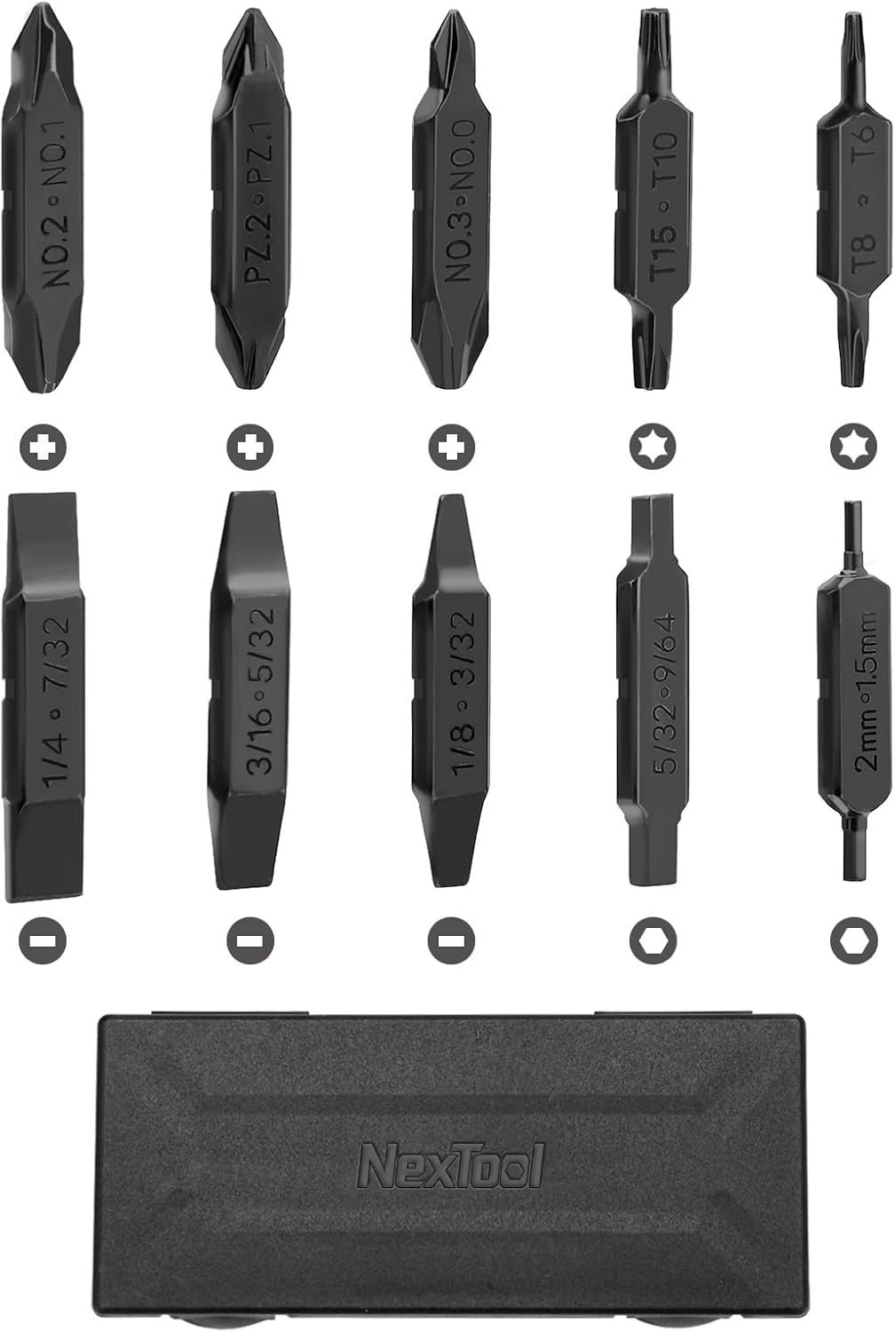 , Bit Kit, 10 Double-Ended Screwdriver Bit Set for Multi-Tools, Pocket Tool E…