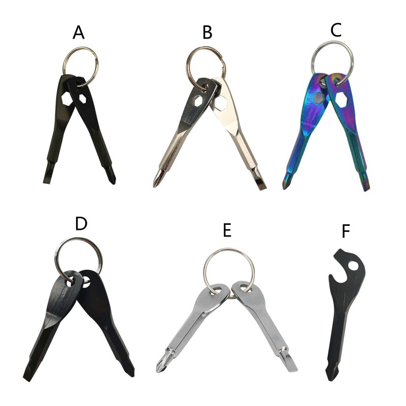 Keychain Screwdriver Men Gifts Tool Stocking Stuffers Portable for Key Shaped Ga