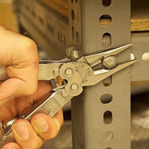 Multifunctional Heavy Duty 18-Tool Powerlock Pliers with Scissors & Satin Sheath