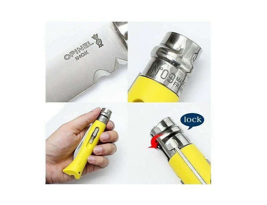 Opinel N°09 DIY Yellow Most elegant for electrician/housekeeping multi tool