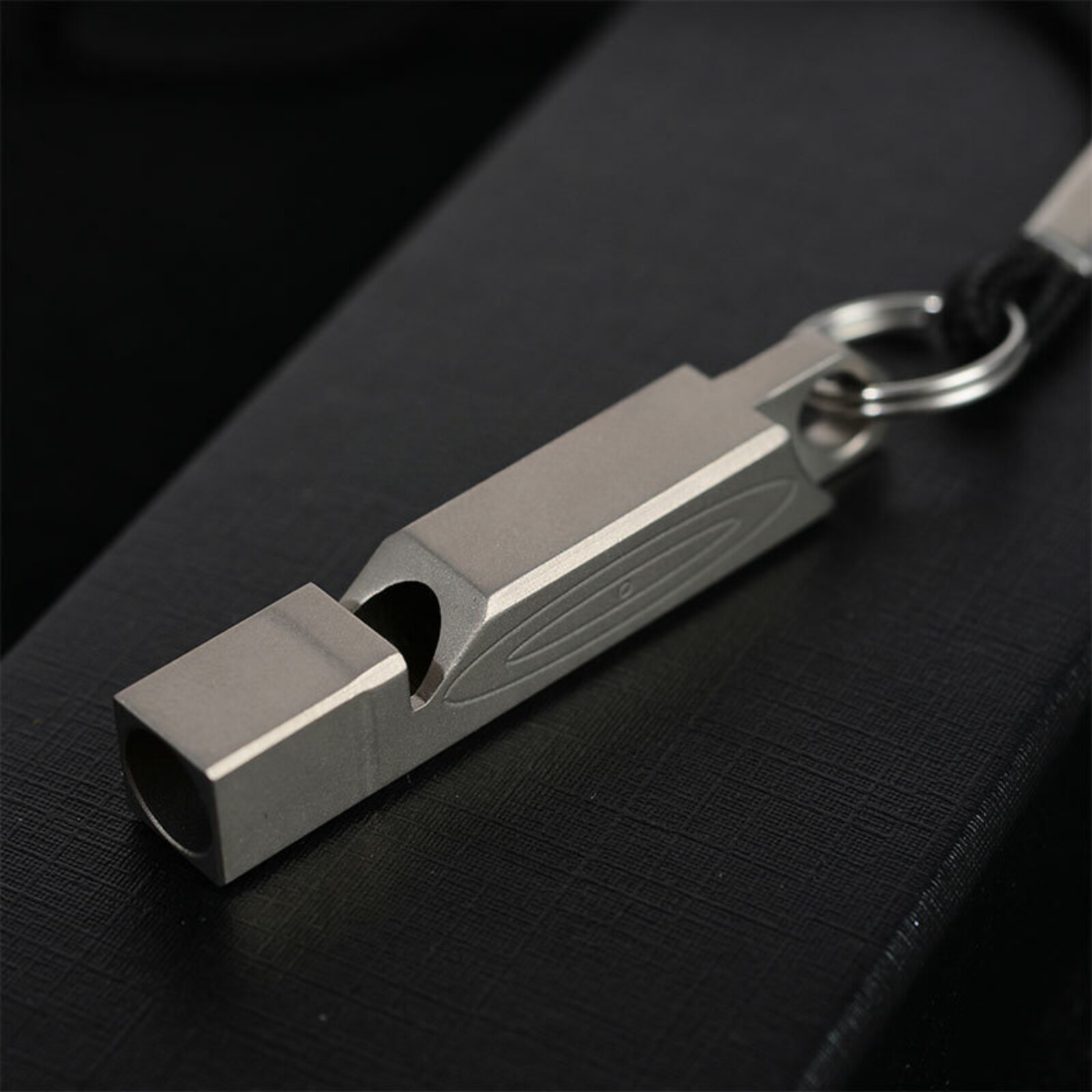 New EDC Outdoor Emergency Whistle Teflon Resonator TC4 Titanium Construction