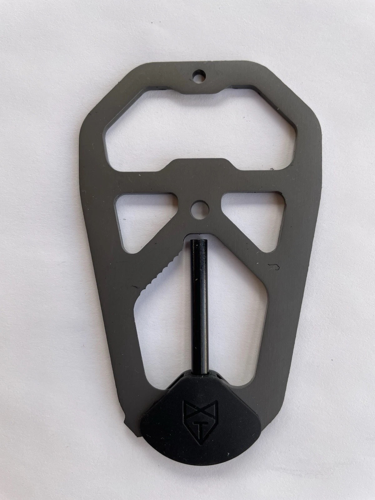 TACTICA M020 Camping Tool Card Black with Ferro Rod Titanium Multi Tool Outdoor