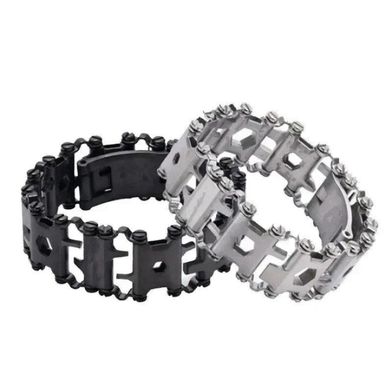 Multifunction Stainless Tool Bracelet Wearable Bolt Driver Bike Multitool Outdoo