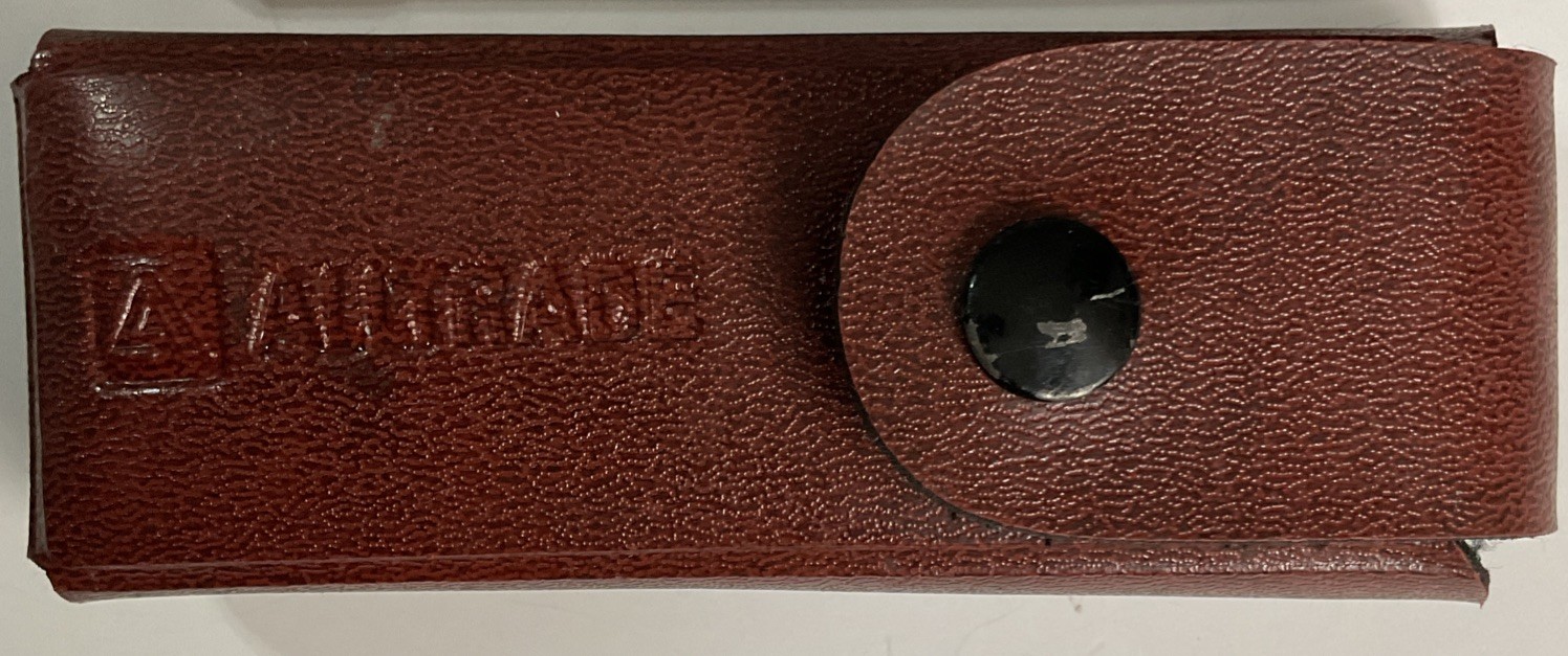 Alltrade Stainless Steel Multi-Tool With Brown Leather Case