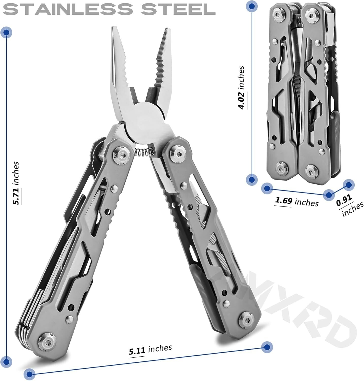 14 in 1 Multi Tool Kit Pliers Pocket Knife Folding Screwdriver Multi-functional