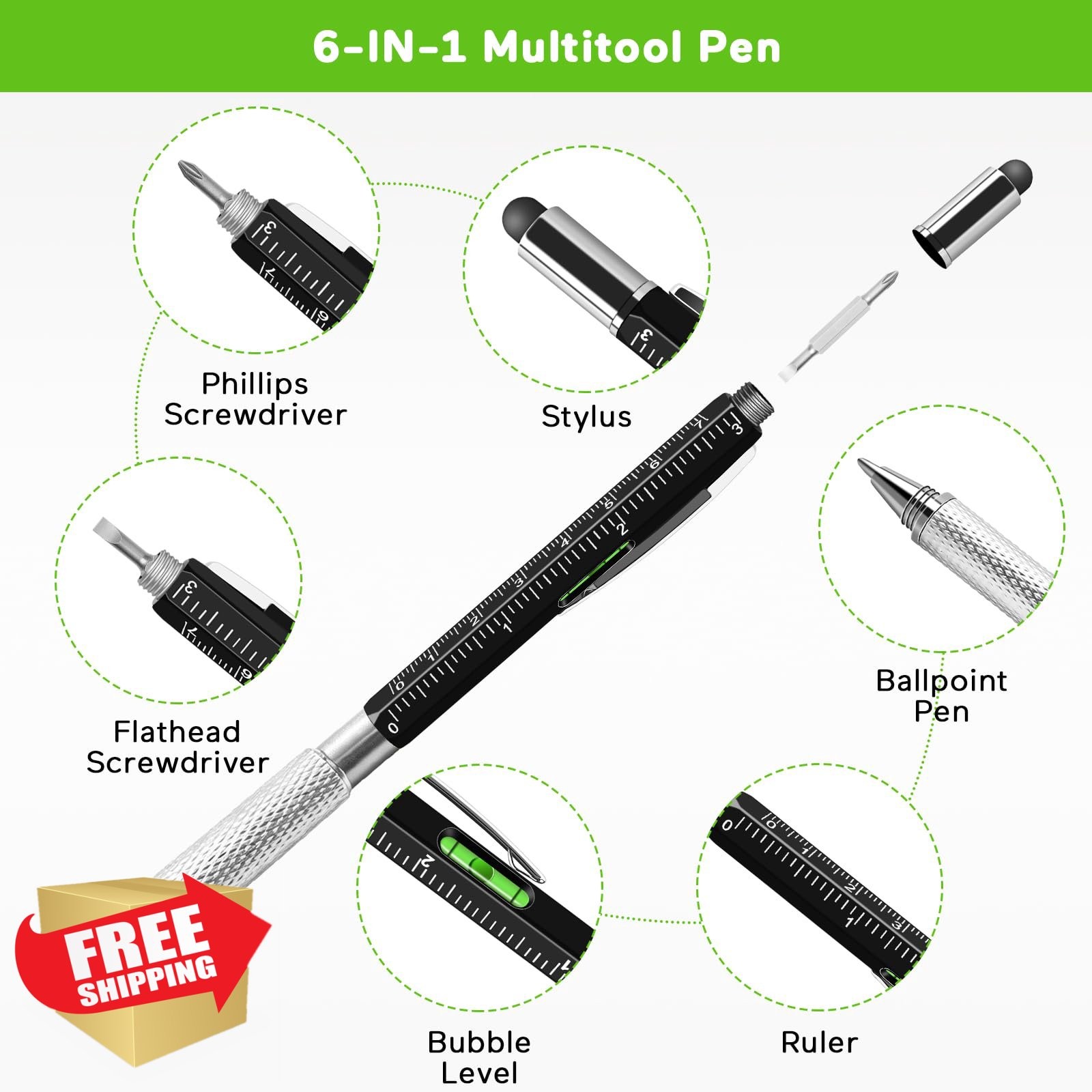 HOFASON 6-in-1 multitool pen 24pk